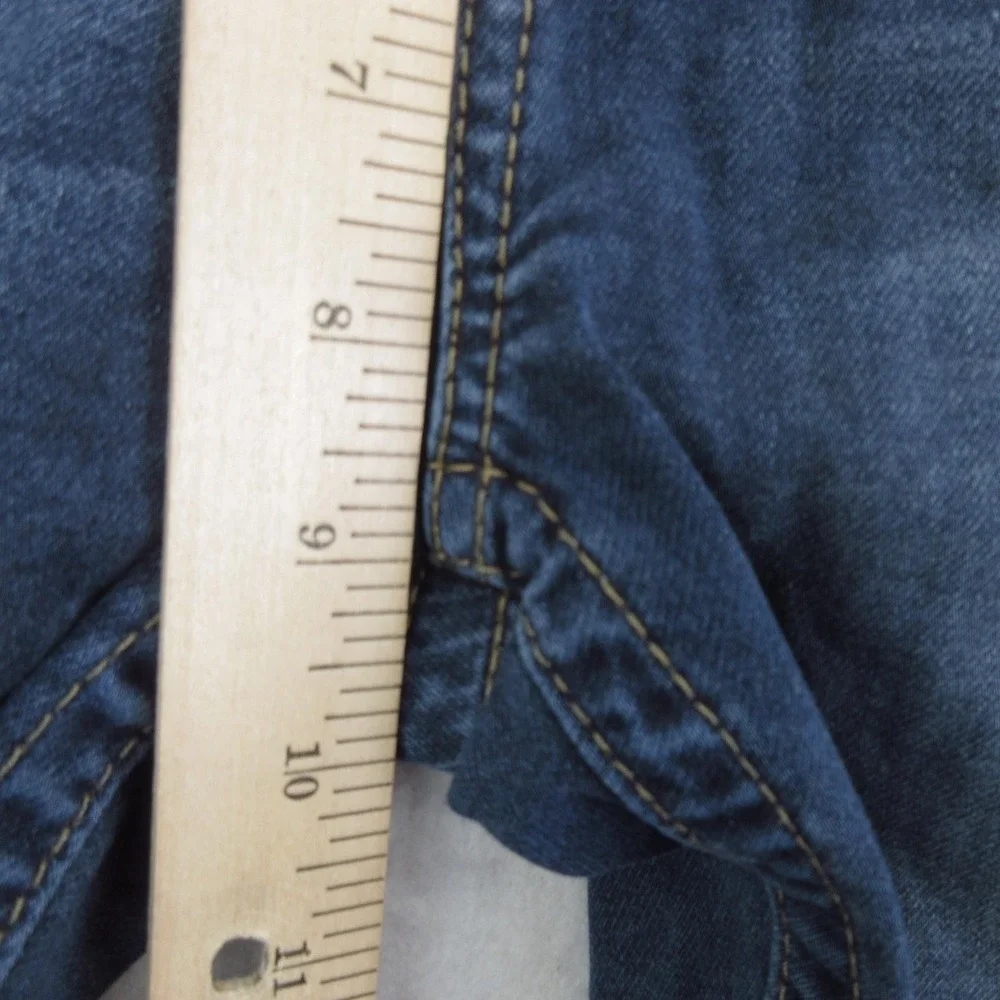 True Religion Section Jogger Jeans Mens Blue Wash Cropped Zipper Cuff Fits 31